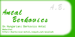 antal berkovics business card